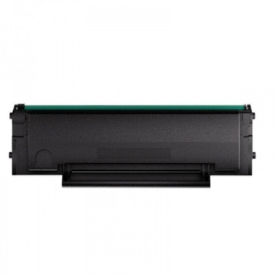 Cartucho de toner preto com detalhe verde para impressora