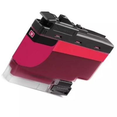Cartucho de tinta magenta para impressora com corpo preto e visor transparente