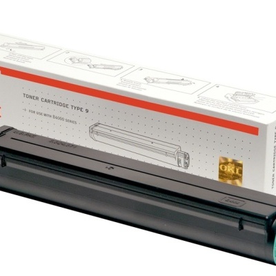 Cartucho de toner OKI Mono Printers Type 9 preto com ponta verde e embalagem branca