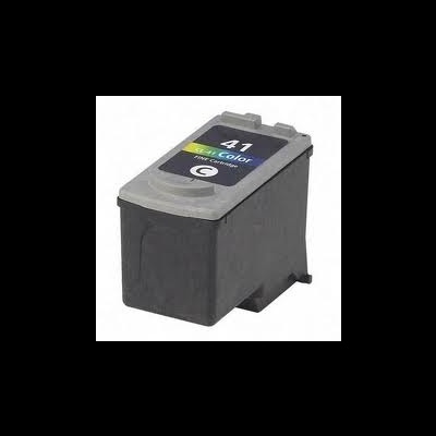 Cartucho de tinta preto para impressora com etiquetas coloridas e textos visíveis