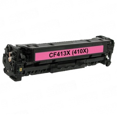 Cartucho de tinta preto com etiqueta rosa CF413X (410X)