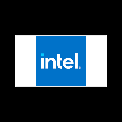 Logótipo da Intel em fundo azul
