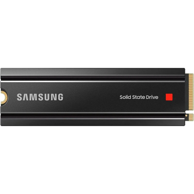 SSD Samsung preto com texto Solid State Drive e logótipo
