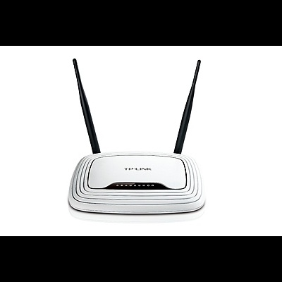 Roteador TP-LINK branco com duas antenas pretas
