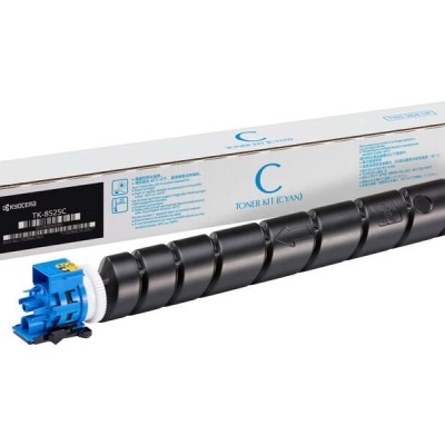 Kit de toner ciano KYOCERA TK-8525C com embalagem branca e azul