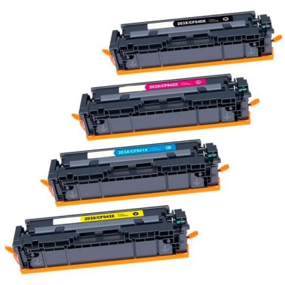 Conjunto de quatro cartuchos de toner coloridos para impressora