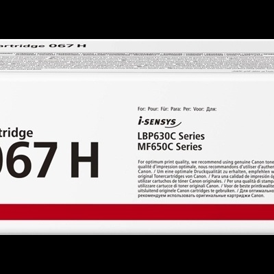 Embalagem de toner Canon Cartridge 067 H preto