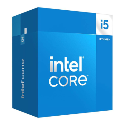 Caixa azul do processador Intel Core i5 14ª geração