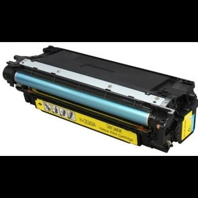 Toner para impressora amarelo H-CE282A com rótulo amarelo e corpo preto