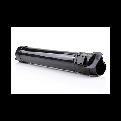 Toner preto cilíndrico para impressora sobre fundo branco