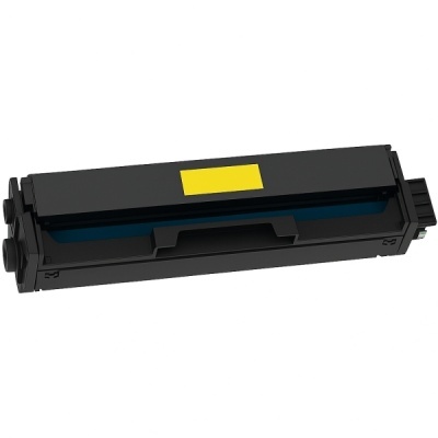 Cartucho de toner preto para impressora com etiqueta amarela