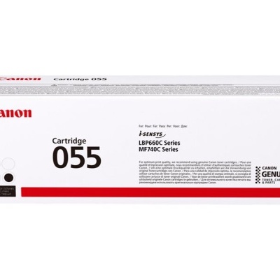 Embalagem branca de toner Canon Cartridge 055 para impressoras i-SENSYS