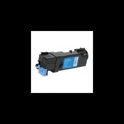 Toner de impressora preto com rótulo azul e detalhes em preto