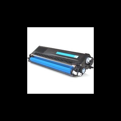Cartucho de toner azul e preto para impressora em fundo branco