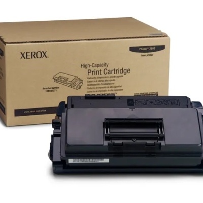 Cartucho de impressão Xerox preto com embalagem castanha para impressora Phaser 3600