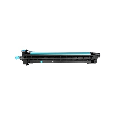 Cartucho de toner ciano preto e azul para impressora sobre fundo branco