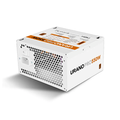 Fonte de alimentação branca URANO PRO 550W para computador