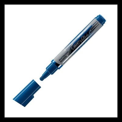 Marcador para quadro branco BIC Velleda azul com tampa destacada