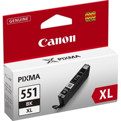 Embalagem Canon PIXMA 551 BK XL preta para impressora com cartucho preto