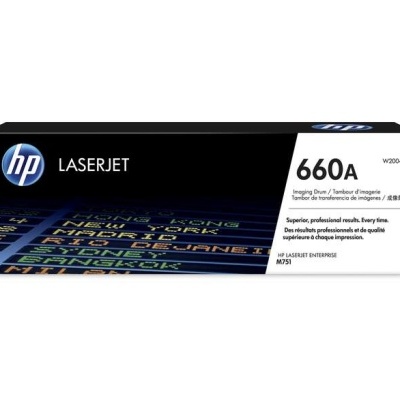 Caixa de tambor de imagem HP LaserJet 660A preta e branca