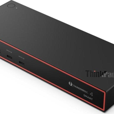 Base de ligação Lenovo ThinkPad preta com portas USB