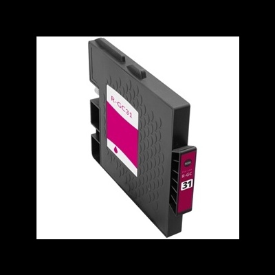 Cartucho de tinta magenta para impressora R-GC31 preto com etiqueta rosa e branca