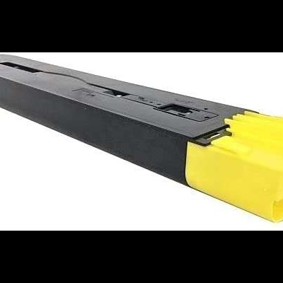 Cartucho de toner preto com tampa amarela