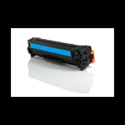 Toner de impressora azul com corpo preto e detalhes laranja