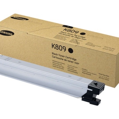 Cartucho de toner preto Samsung K809 e caixa de cartão