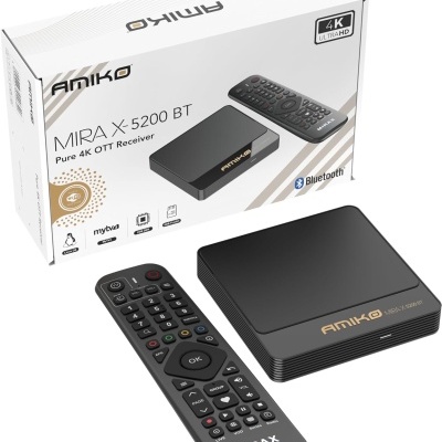 Receptor de TV AMIKO MIRA X-5200 BT com comando e caixa