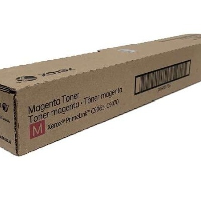 Caixa de toner magenta Xerox PrimeLink em papelão castanho