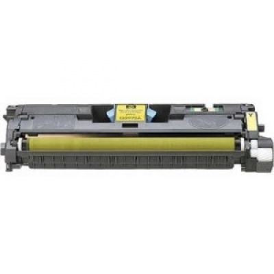 Cartucho de toner cinzento com cilindro amarelo