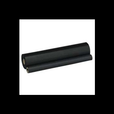 Dois rolos pretos lisos, possivelmente vinil ou plástico, sobre fundo branco