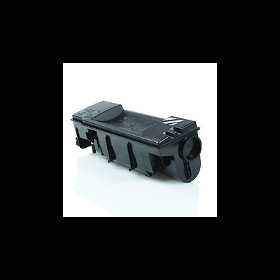 Consumível de impressora preto sobre fundo branco