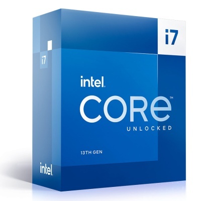 Embalagem azul do processador Intel Core i7 13TH GEN