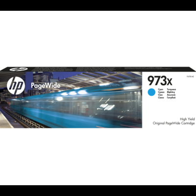 Embalagem de tinta para impressora HP PageWide 973X ciano