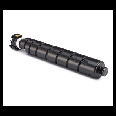 Cartucho de toner preto cilíndrico em fundo branco