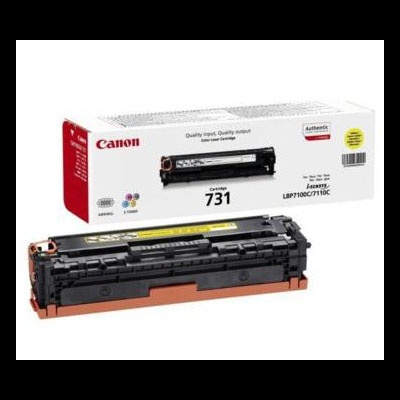 Cartucho de toner Canon 731 com embalagem branca e texto vermelho e preto