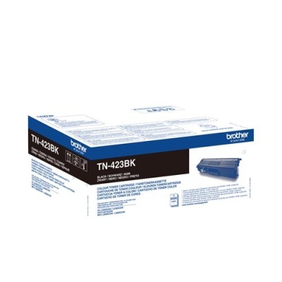 Embalagem branca de cartucho de toner Brother TN-423BK preto