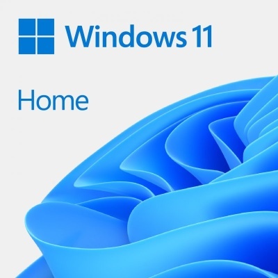 Logótipo Windows 11 Home azul com padrão azul abstracto
