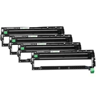 Quatro toner cartridges negros DR248CL para impressora