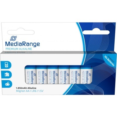 Pack de 10 pilhas alcalinas MediaRange Premium Alkaline Mignon AA LR6 1.5V