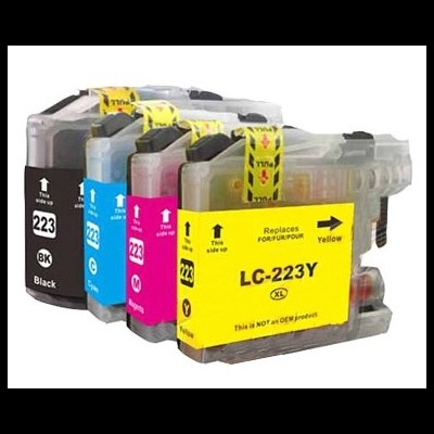 Conjunto de quatro tinteiros coloridos para impressora LC-223XL