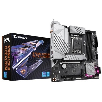 Placa-mãe B760M AORUS ELITE AX DDR4 com embalagem