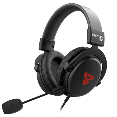 Auriculares de gaming pretos FANTECH M692 com microfone e almofadas perfuradas