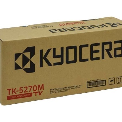 Caixa de toner Kyocera TK-5270M magenta em fundo branco