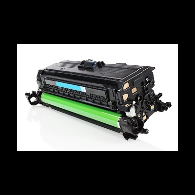 Cartucho de toner para impressora preto e verde sobre superfície branca