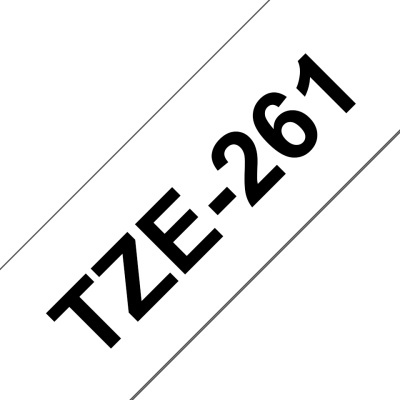 Etiqueta autocolante branca com texto preto TZE-261