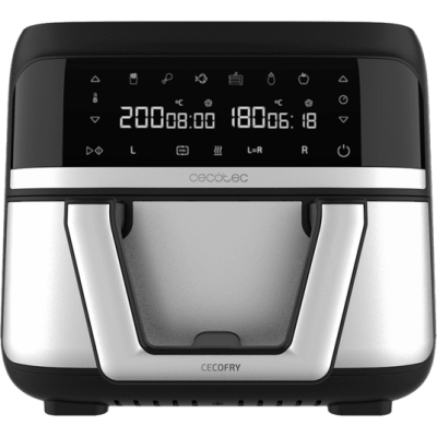 Frente de fritadeira sem óleo Cecotec com visor digital e pega larga