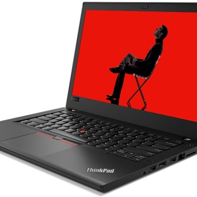 Computador portátil Lenovo ThinkPad T480 preto aberto
